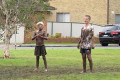 Rory and Eli mud footy