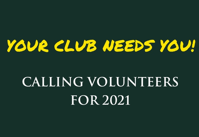 Volunteers Needed for 2021 Season
